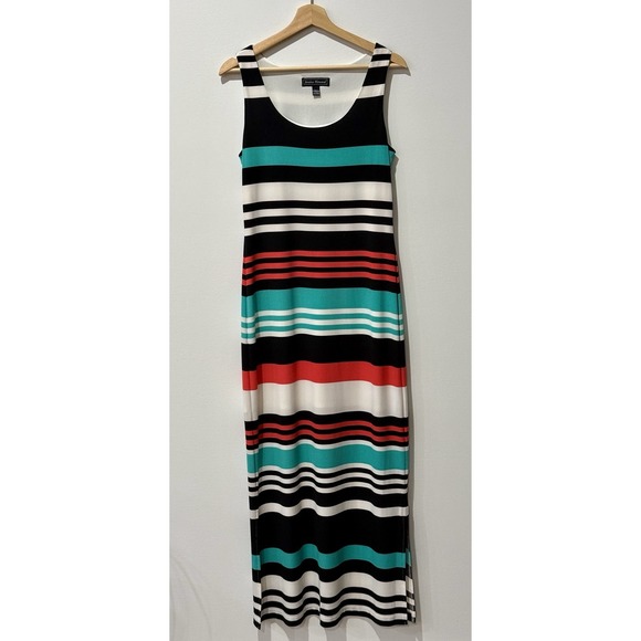 Jessica Howard Maxi Dress Womens Small Striped Stretch Travel‎ Beachy Cruise - Picture 1 of 9